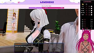 VTuber Lewdneko玩Harem Hotel 22女仆SM高潮
