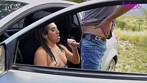 Wife Drilled by Stranger in Public Park Dogging Session