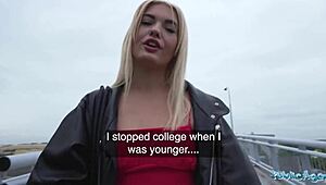 i'm a public agent, i saw a hot blonde in a sexy red dress suckin' dick and gettin' fucked outdoor