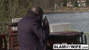 Blonde Slut Stretches for Huge Black Dick in Ass