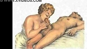 Vintage Erotic Illustration from Retro Collection
