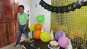 happy new year, y’all! i’m celebratin’ my birthday n’ new year with a wild homemade threesome, two gorgeous gals!