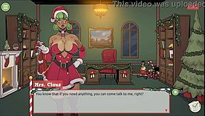 claus secret surprise christmas hentai game episode 3 mrs santa teases with underskirt