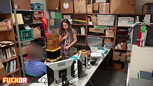 Petite Teen With Small Tits Gets Hard Dicking At Office