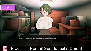 Hentai game features anime character in erotic adventure.