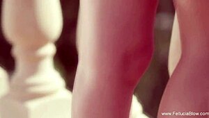 Mature amateur couple engages in passionate oral sex, with the woman giving handjob and blowjob to the man.