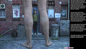 this 3d cartoon features big apple small gesture sex.