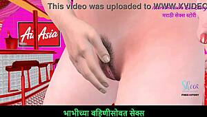 marathi audio sex story in animated 3d cartoon porn - beautiful couple enjoys foreplay fun 😏