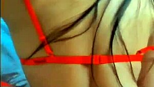 Hottie In Red Lingerie Gives Hot Webcam Orgy With Big Tits And Ass