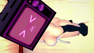 Uncensored hentai parody where tv woman in nurse apron fucks.