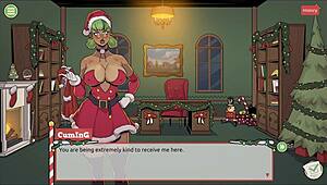 claus secret surprise christmas hentai game episode 3 mrs santa teases with underskirt