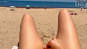 Stranger Fills My Mouth with Cum on Public Beach - OMG!