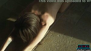 Super hot all natural brunette playboy model ivy rose undresses in sauna