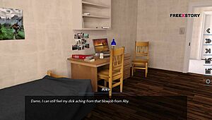 Aby rewards Alex with handjob and blowjob for fixing the light bulb