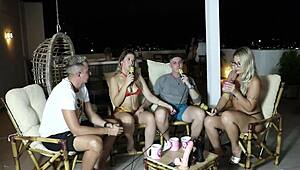 swingers with crazy fart fetish and sheer red lingerie 😈