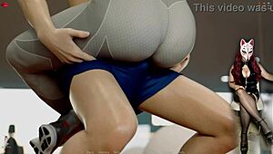 Ms Denvers In Hentai Cosplay Fetish With Feet And Big Tits