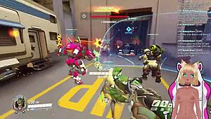 I play Overwatch as Vtuber Lewdneko and get spanked