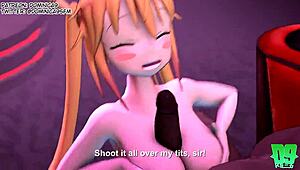 maid dragon tohru in naked cartoon scene