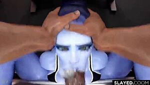 hot sexy widowmaker and raven blowjob compilation with monster cocks.