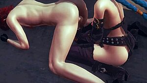 Lol hentai with Jinx in hardsex Japanese anime game