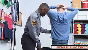 Blonde jock gets his ass claimed doggystyle by a BBC cop 😈
