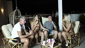 swingers with crazy fart fetish and sheer red lingerie 😈