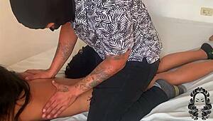 Horny Ebony Latina Stepsister Craves Massage On Her Tits And Ass