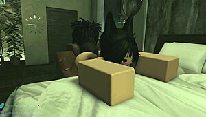 taking control over this girl in her bedroom during the game