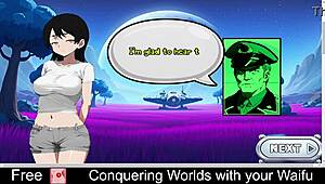 feeling the thrill of conquering new worlds with your beloved waifu in this game