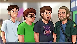 I-I can't believe summertime saga 155 has me so aroused with all that erotic anime action