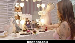 Eden Ivy & Scarlett Jones share Vince Karter's cock 😈