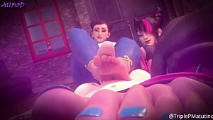 3D Animated Footjob Compilation in Hentai SFM Blender