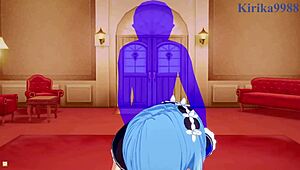 emilia and rem fuck subaru natsuki in re zero hentai