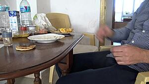 Yo, pregnant amateur milf gets kinky with young boy!