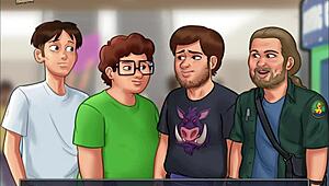 I-I can't believe summertime saga 155 has me so aroused with all that erotic anime action