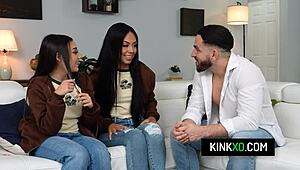 perv stepbro have bad influence on his teen 18+ stepsisters violet gems and bianca bangs 😈