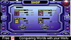 feeling the thrill of conquering new worlds with your beloved waifu in this game