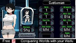 feeling the thrill of conquering new worlds with your beloved waifu in this game