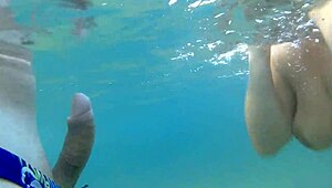 Unstoppable Public Beach Fuck with Underwater Blowjob Action