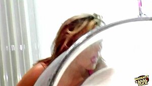 Using huge sex toys, raunchy redhead and blonde prepare for anal foursome.