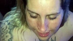 Fat slut blonde gets deep mouth and ass fucked by friend. They have sloppy fun.