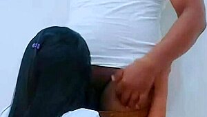 suggestive teen couple hot sex with asian petite girlfriend