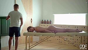 The Right Touch Makes Sweet Teen Girl Cum Hard From Massage And Masturbation