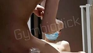 this handsome twink gives a blowjob before getting fucked bareback