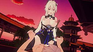 Dominant Cowgirl Riding and Handjob in Hentai Anime Leads to Squirting Orgasm!