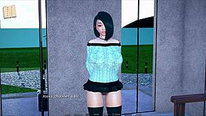 polyturnon 3 in 3d porn game with sexy outfit and curvy boobs