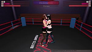 Kinky Fight Club - T1R28 - Nagini Vs Julia In Anime Hentai Night Club Dancing.
