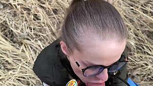 Nympho Drags Me into Bushes for Wild Orgasm