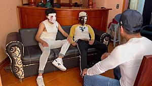 Latino straight guy tries gay anal for first time in casting! 🍆