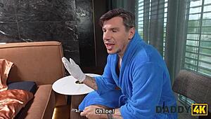 Sexy Teen Dumps BF to Seduce His Old Man Hard